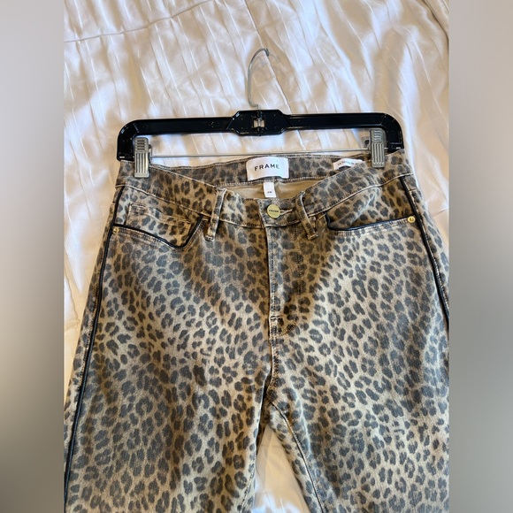 FRAME Animal Print Skinny Jeans - Picture 3 of 7